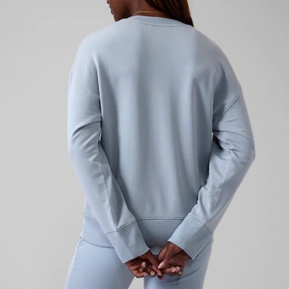 ATHLETA BLUE STAR BALANCE HENLEY SWEATSHIRT - Picture 2 of 6